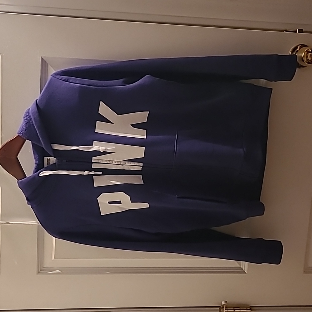 Victoria's secret navy blue zip-up hoodie